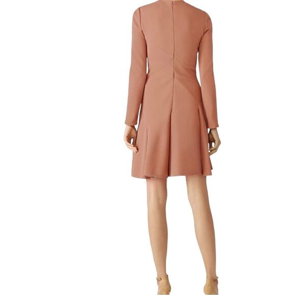 Carven Bois De Rose Terracotta Crepe Mini Dress Size 2 - Picture 2 of 6